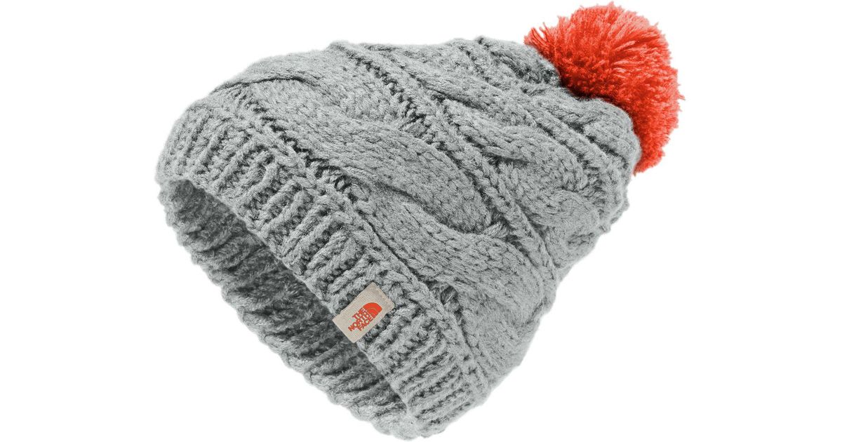 the north face women's triple cable pom beanie