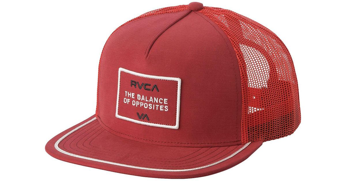 red rvca hat
