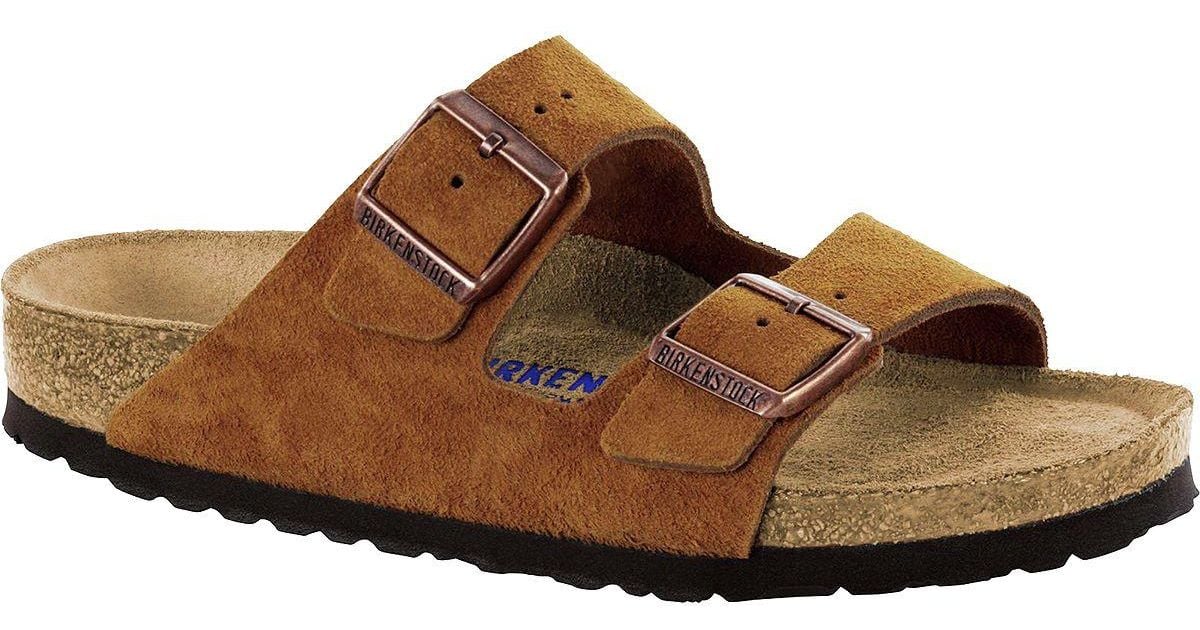 birkenstock arizona soft footbed mink suede