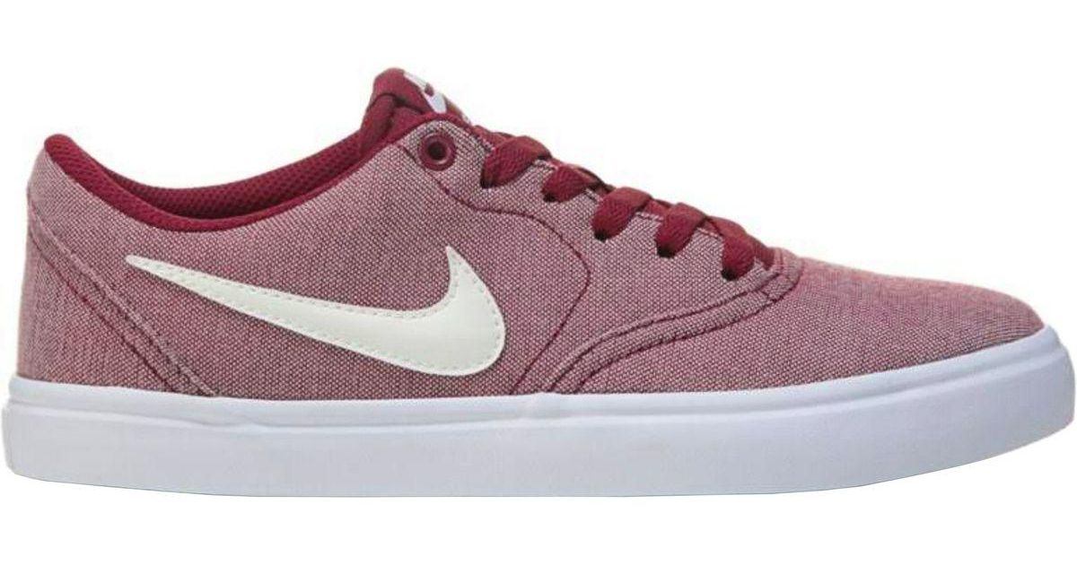 nike sb check solarsoft canvas red