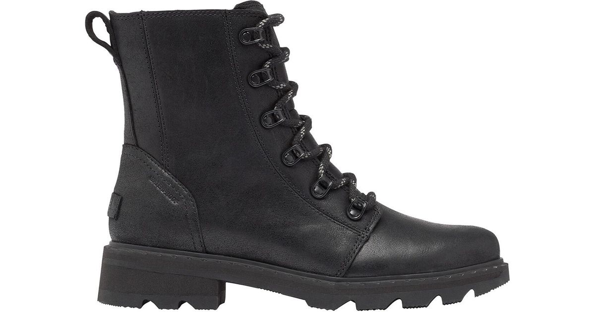sorel lennox shearling lace boot