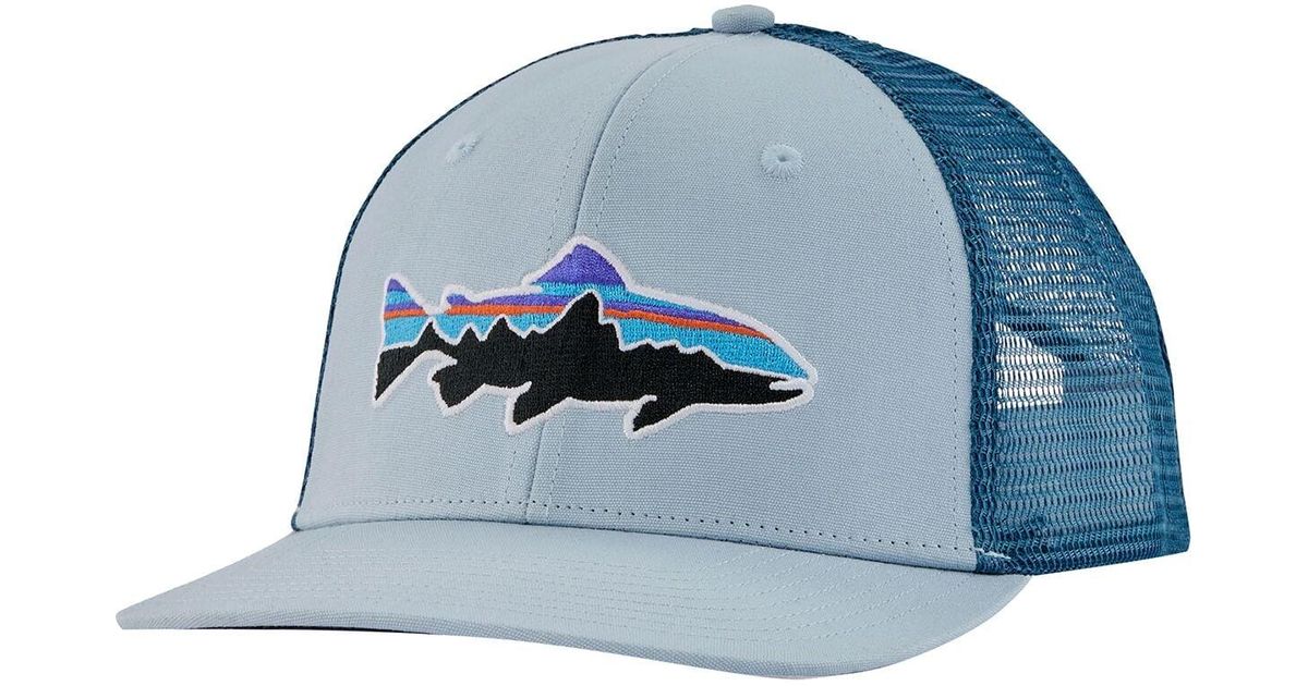 Patagonia Cotton Fitz Roy Trout Trucker Hat in Blue for Men Lyst