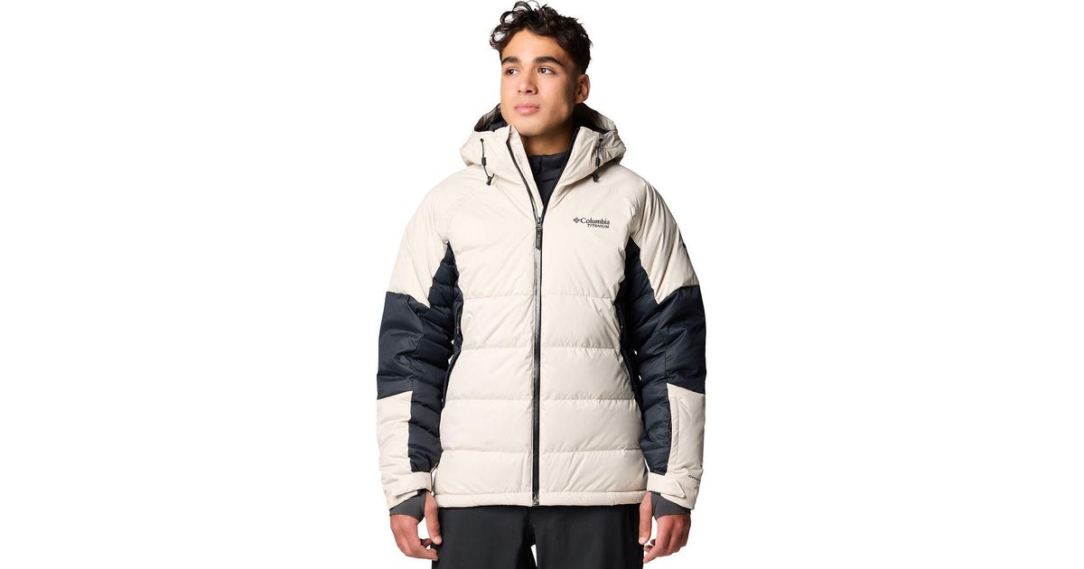 Columbia Roaring Fork Ii Down Jacket in Natural | Lyst