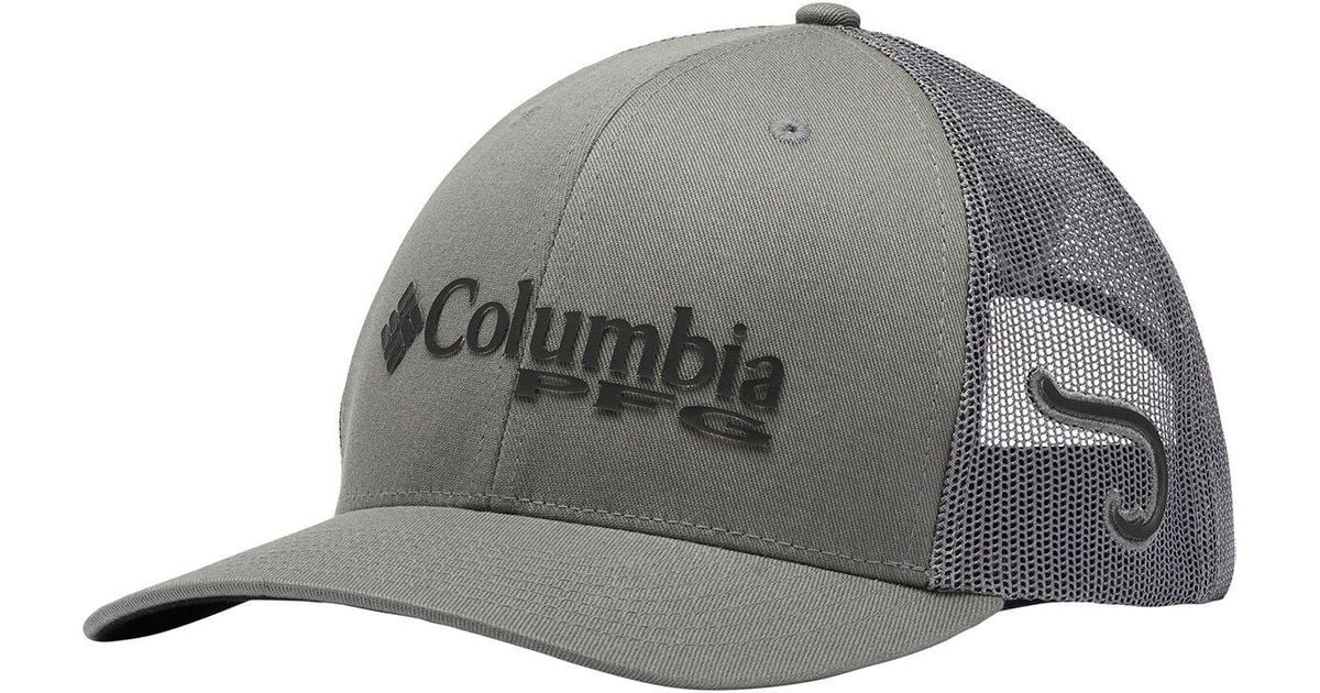 Columbia Pfg Logo Mid Mesh Snap Back Hat in Gray for Men | Lyst