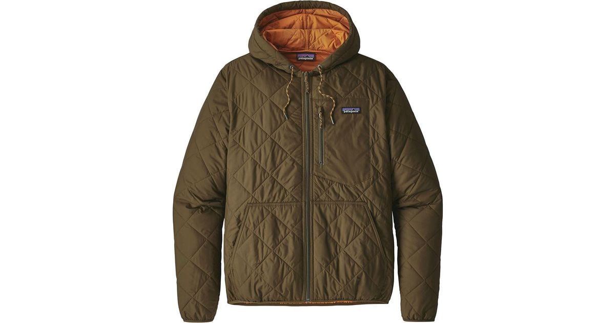 Patagonia Synthetic Diamond Quilted Bomber Hooded Jacket in Green ...