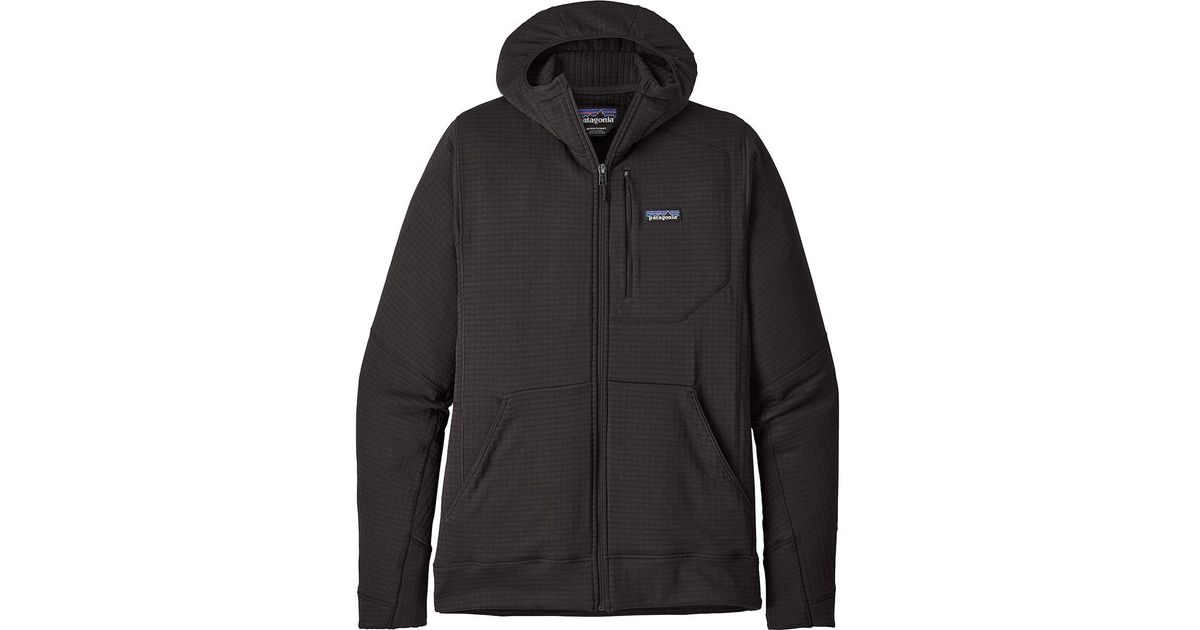 Patagonia R1 Fullzip Hooded Fleece Jacket in Black for Men Lyst