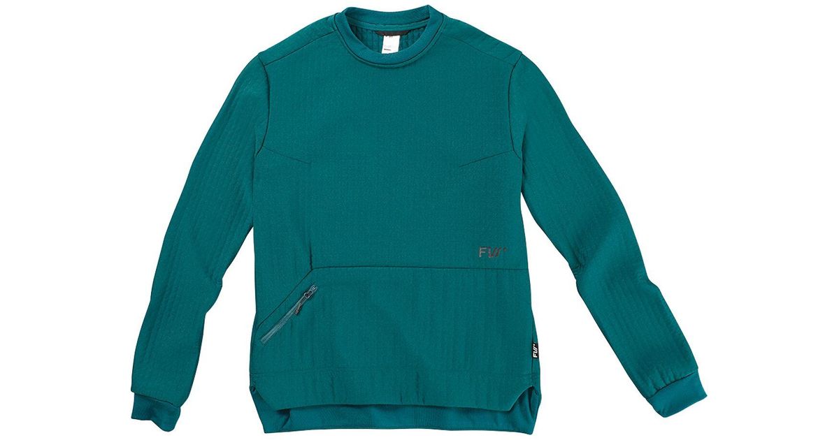 FW Apparel Source Powerair Crew Fleece in Green Lyst