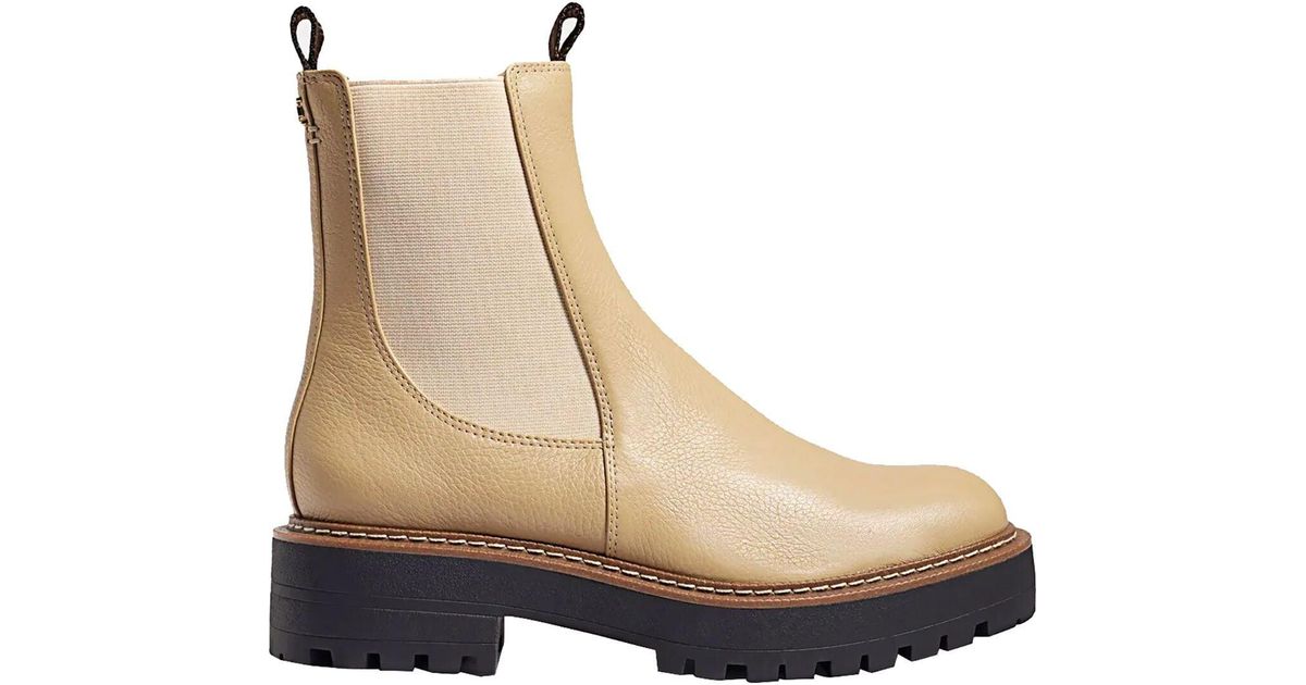 Sam Edelman Leather Laguna Chelsea Boot in Natural | Lyst