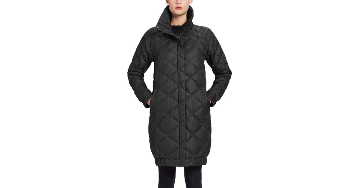 black and white bubble coat