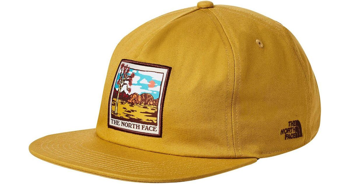 The North Face Cotton Embroidered Earthscape Ball Cap in Yellow for Men