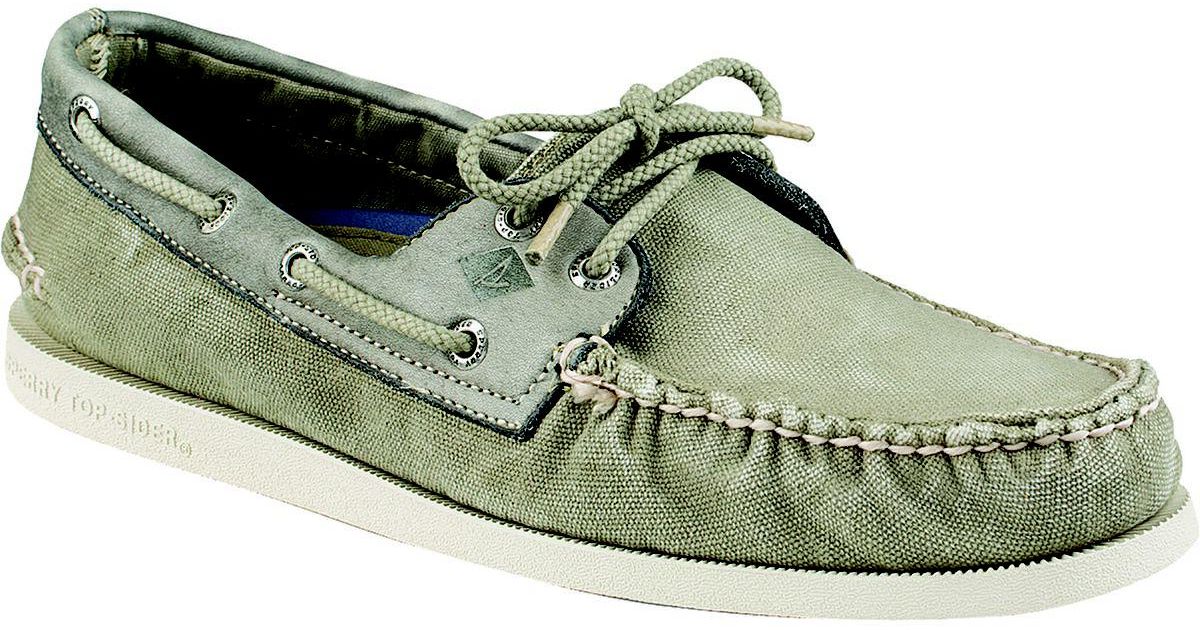 eye Wedge Canvas Shoe in Olive 