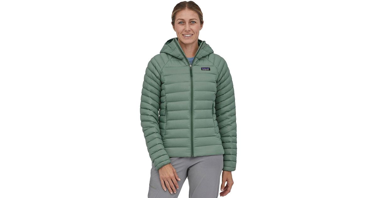 Patagonia Down Sweater FullZip Hooded Jacket in Green Lyst