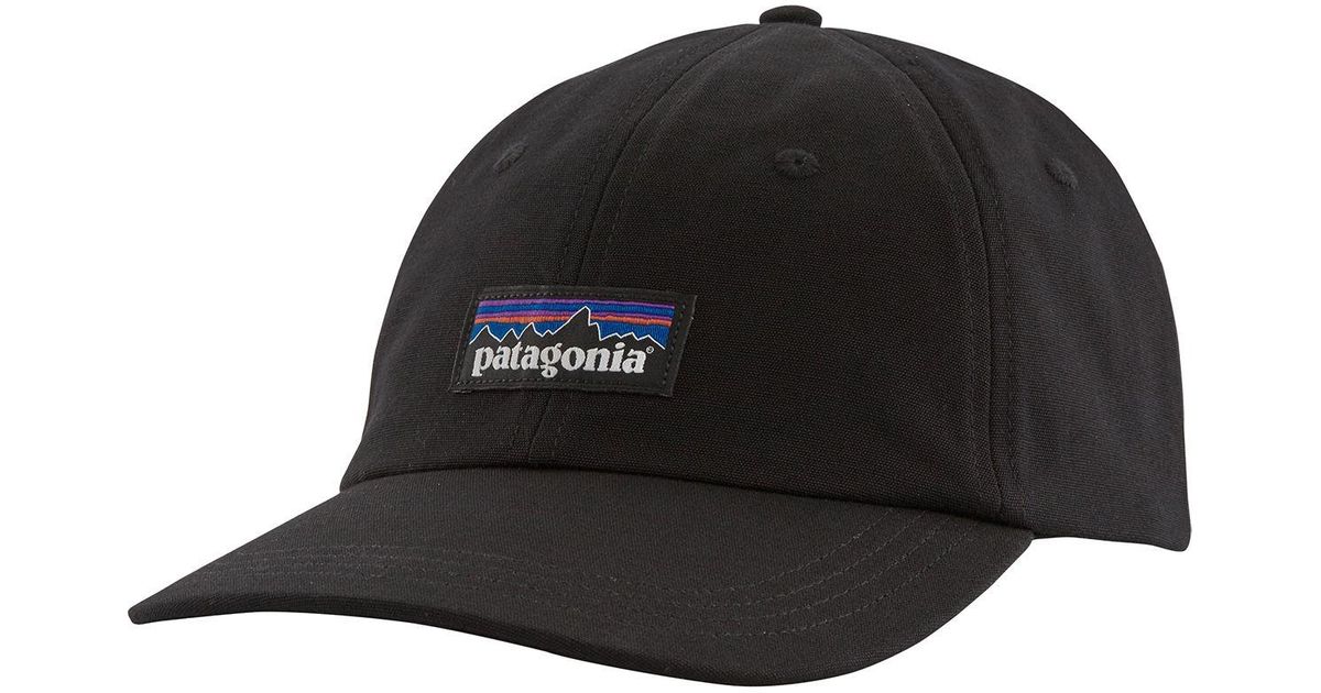 Patagonia Cotton P-6 Label Trad Cap in Black for Men - Save 52% - Lyst