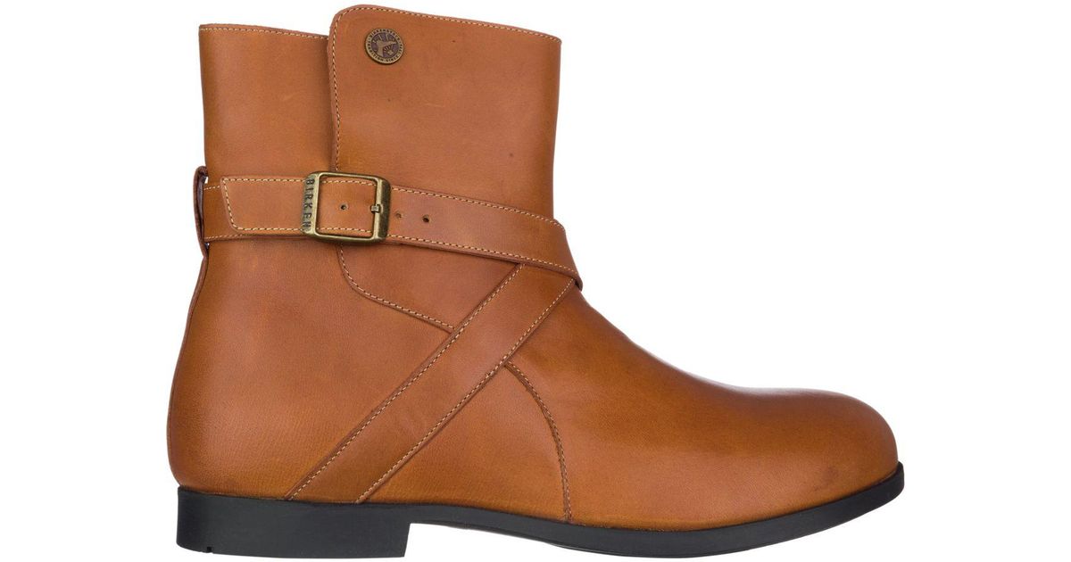 Birkenstock Denim Collins Boot in Camel Leather (Brown) Lyst