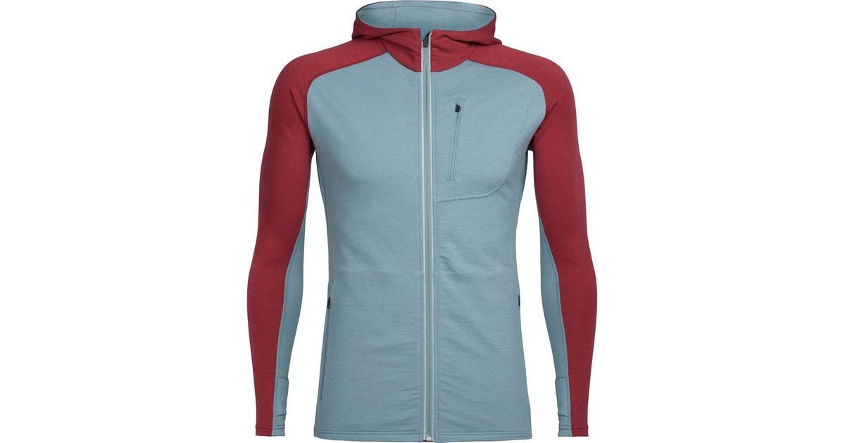 Mens Icebreaker Quantum Hooded Full-Zip Shirt