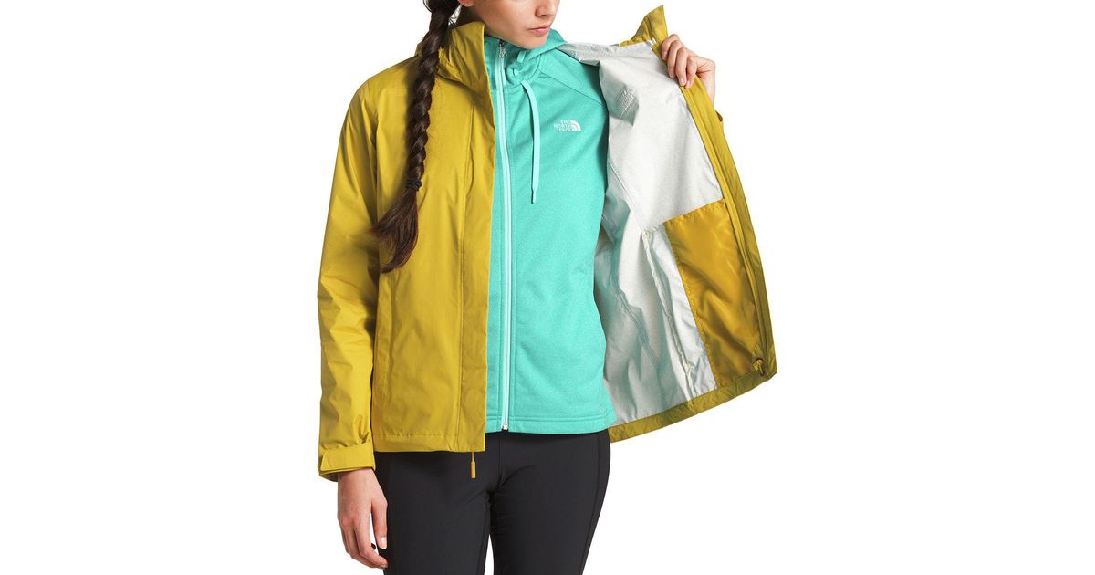 north face venture 2 yellow