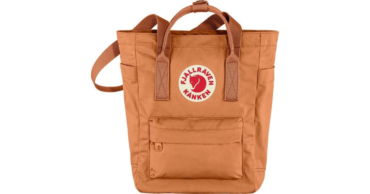 Fjallraven Canvas Kanken Mini Totepack in Desert Brown (Orange) Lyst