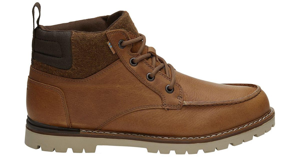 TOMS Hawthorne Waterproof Leather Boots in Brown for Men - Lyst