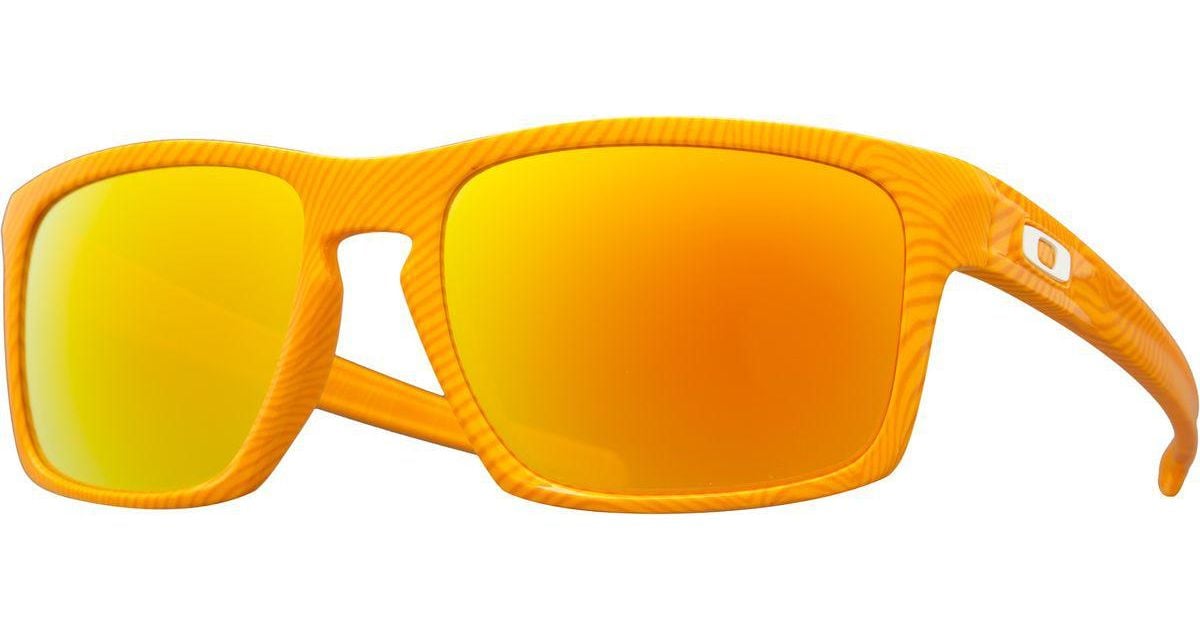 Oakley Sliver Fingerprint Sunglasses in Yellow for Men - Lyst