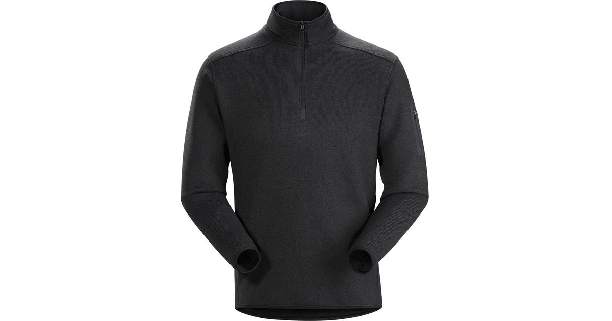 Arc'teryx Covert 1/2-zip Fleece Pullover in Black Heather (Black) for ...