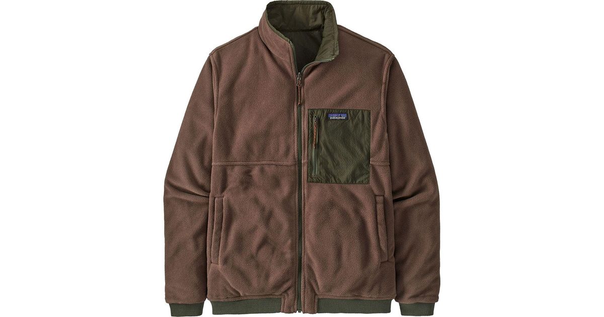 Patagonia Fleece Reversible Shelled Microdini Jacket in Green for Men ...