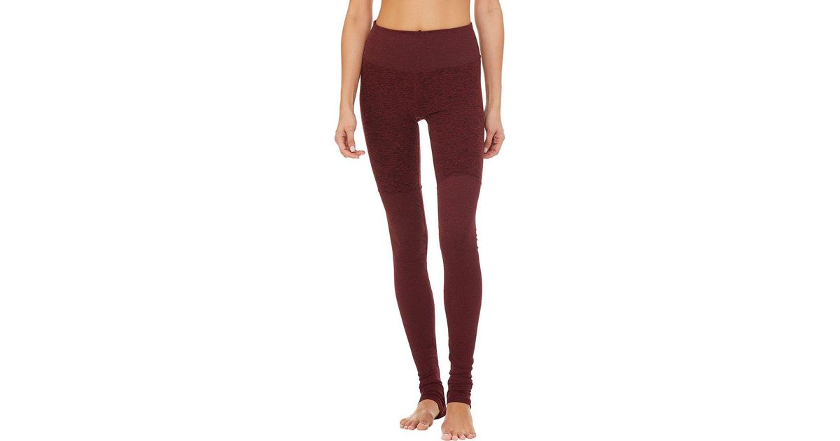 High-Waist Moto Legging in Cherry by Alo Yoga