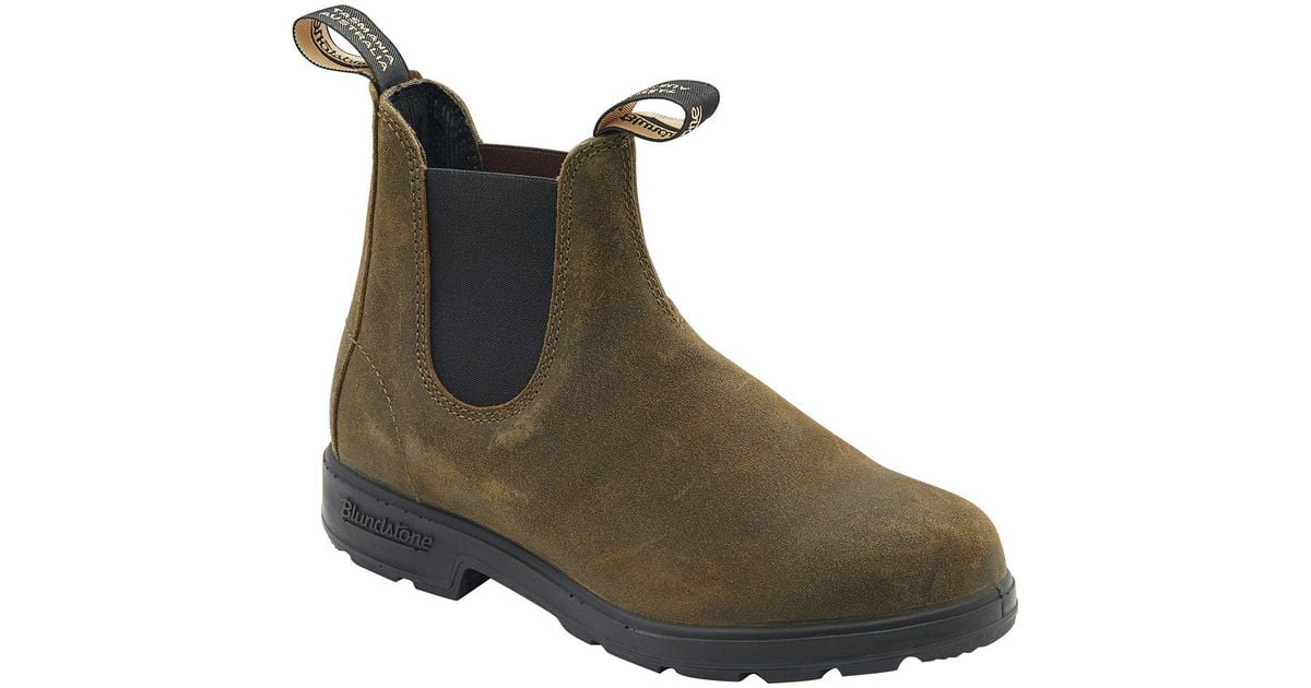 blundstone boots green