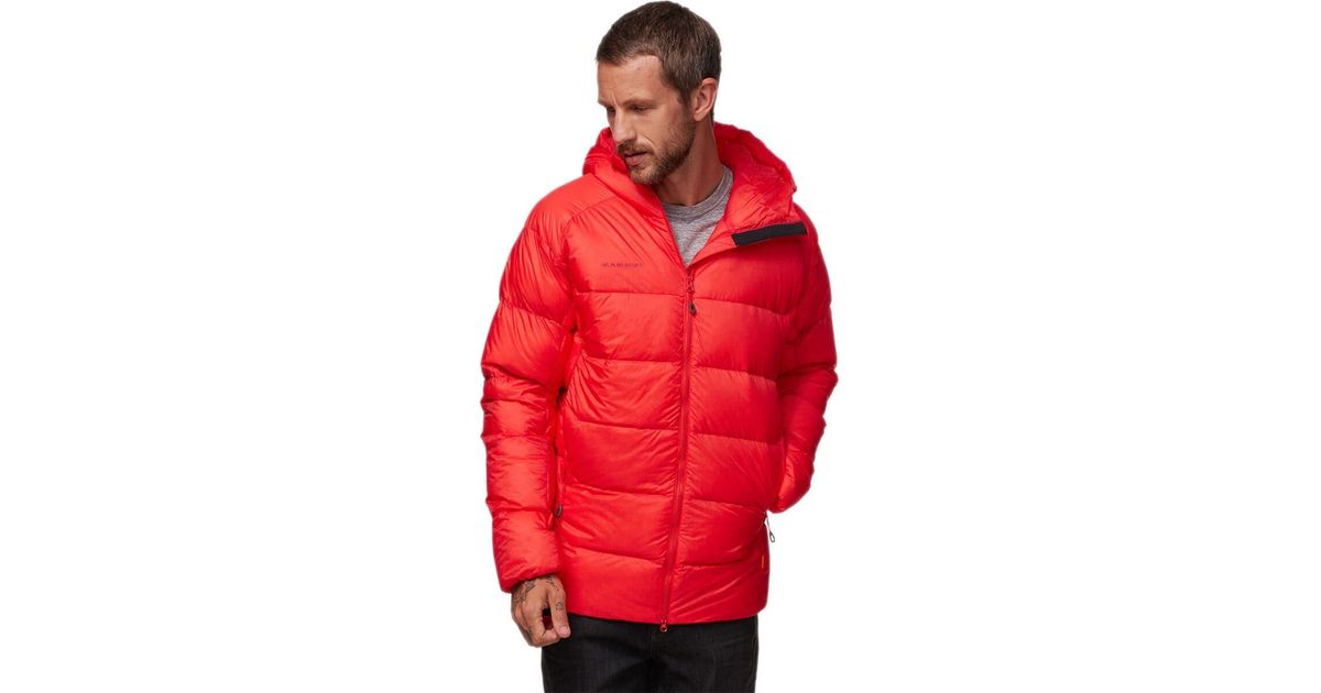 Mammut Meron In Hooded Down Jacket in Red for Men | Lyst