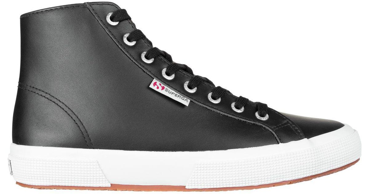 superga leather high tops