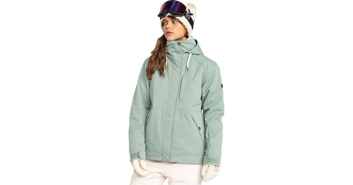 Green Roxy Jacket Roxy Billie Technical Snow Jacket in Green | Lyst
