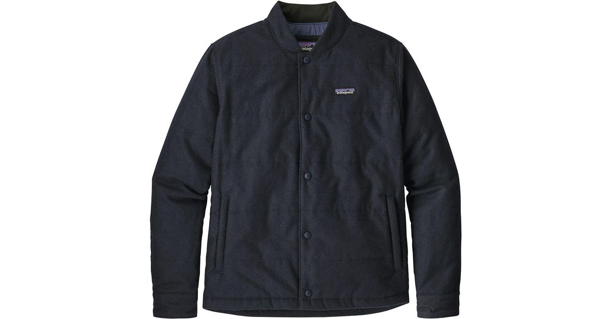 patagonia men's recycled wool bomber jacket