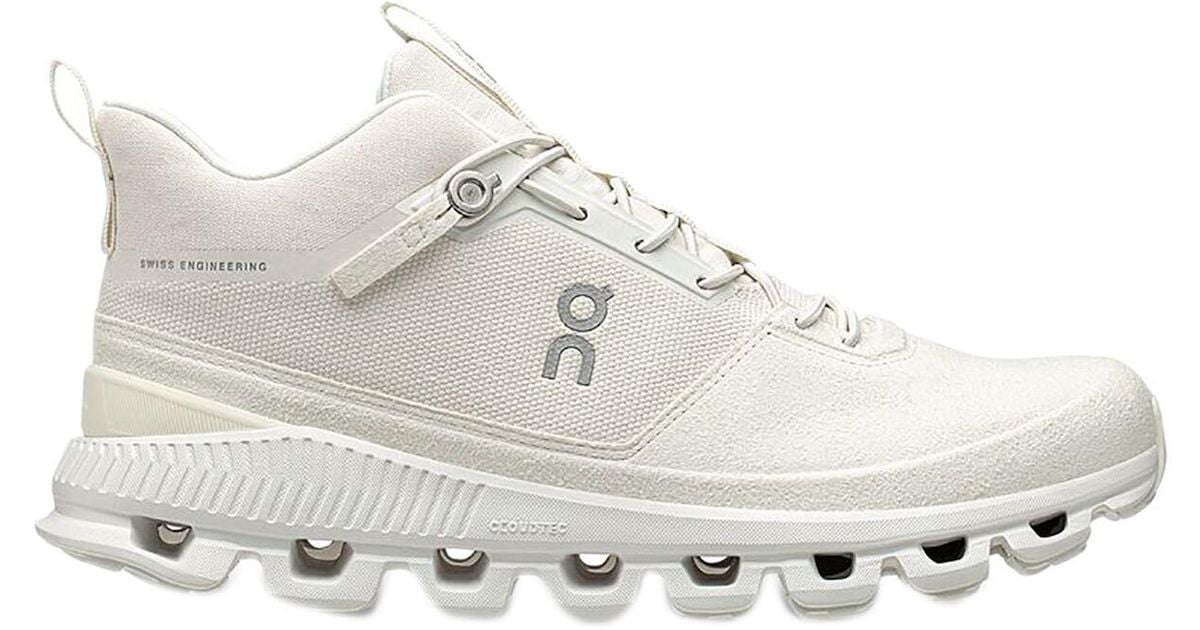 On Cloud Hi Mochrome Shoe in White | Lyst