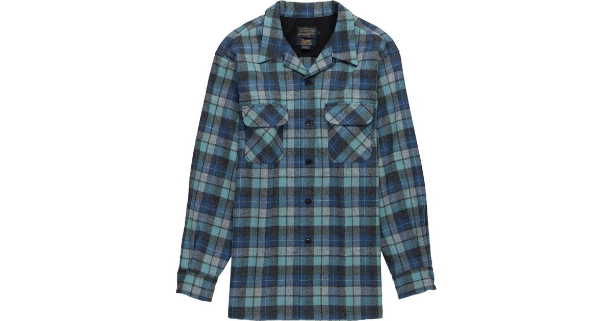 pendleton blue plaid board shirt