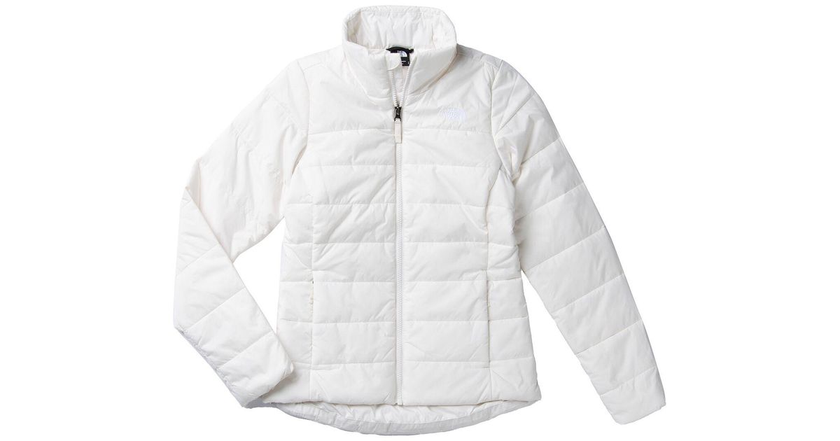 The North Face Flare Jacket in White | Lyst