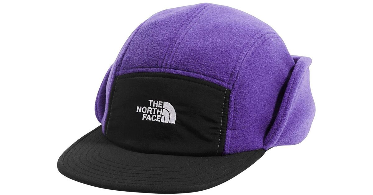 The North Face Fleece Denali Earflap Ball Cap in Purple for Men - Lyst