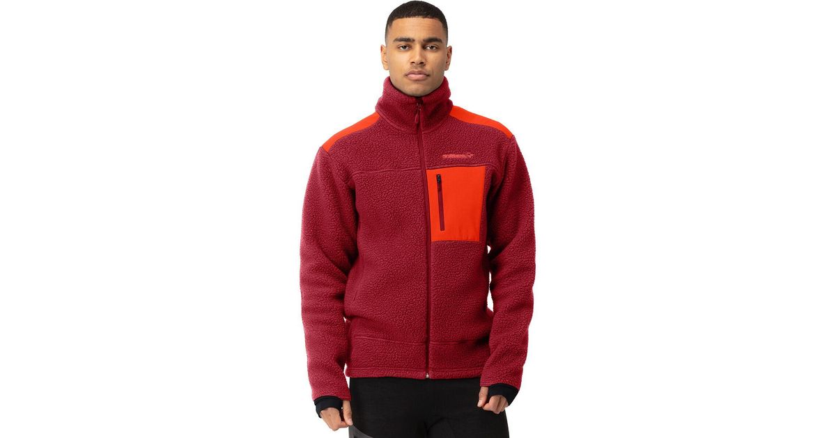 Norrøna Trollveggen Thermal Pro Fleece Jacket in Red for Men Lyst
