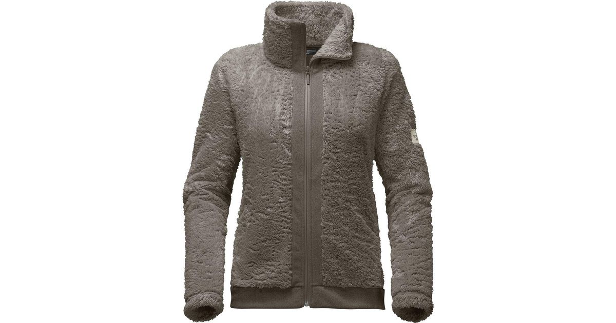 The North Face Furry Fleece Jacket In Brown Lyst The North Face Furry Fleece Jacket In Brown Lyst