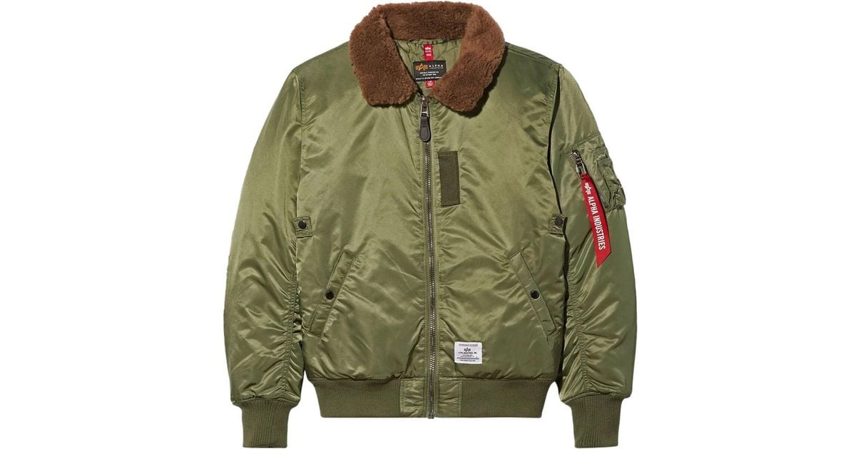 Alpha Industries B-15 Mod Flight Jacket In Green For Men | Lyst