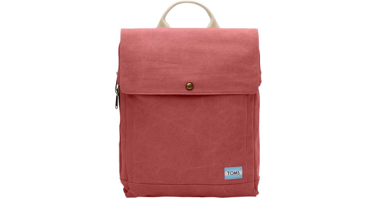 TOMS Canvas Trekker Backpack in Red | Lyst