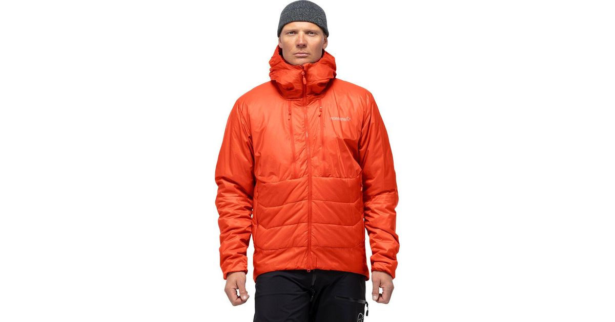 long red puffer jacket