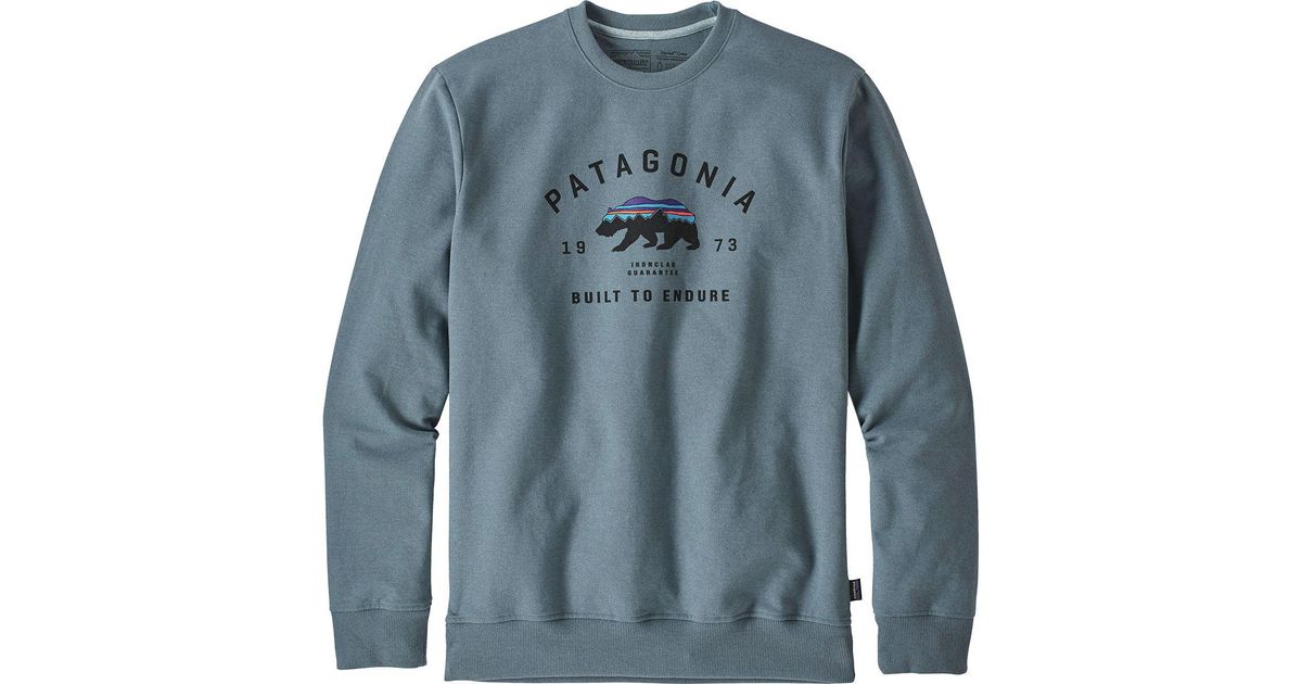 patagonia men's arched fitz roy bear uprisal crew sweatshirt