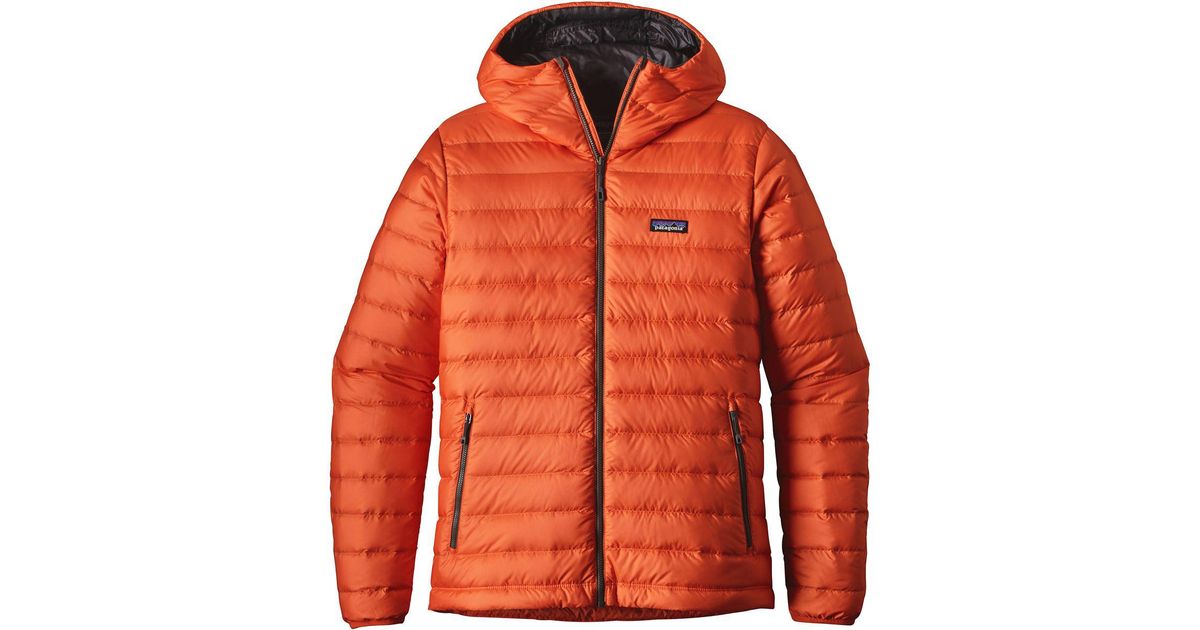 patagonia orange down jacket