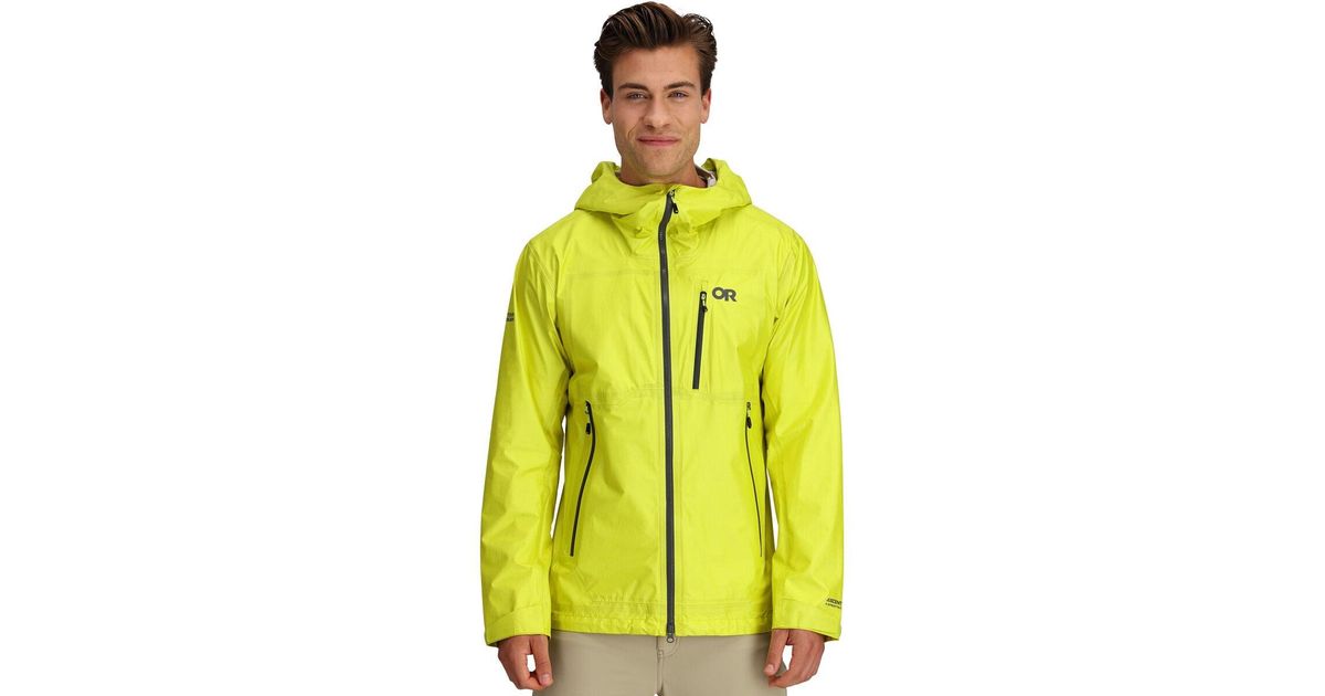 Outdoor Research Helium Ascentshell Jacket in Yellow for Men Lyst