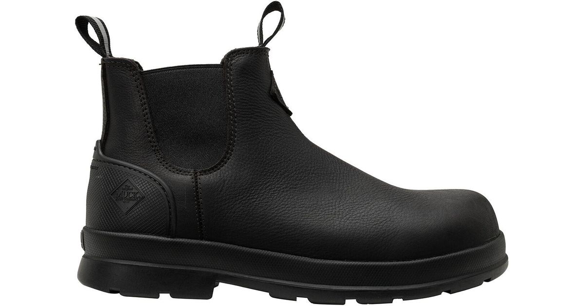 Muck Boots Chore Farm Leather Chelsea Ct Wide Boot in Black for Men Lyst