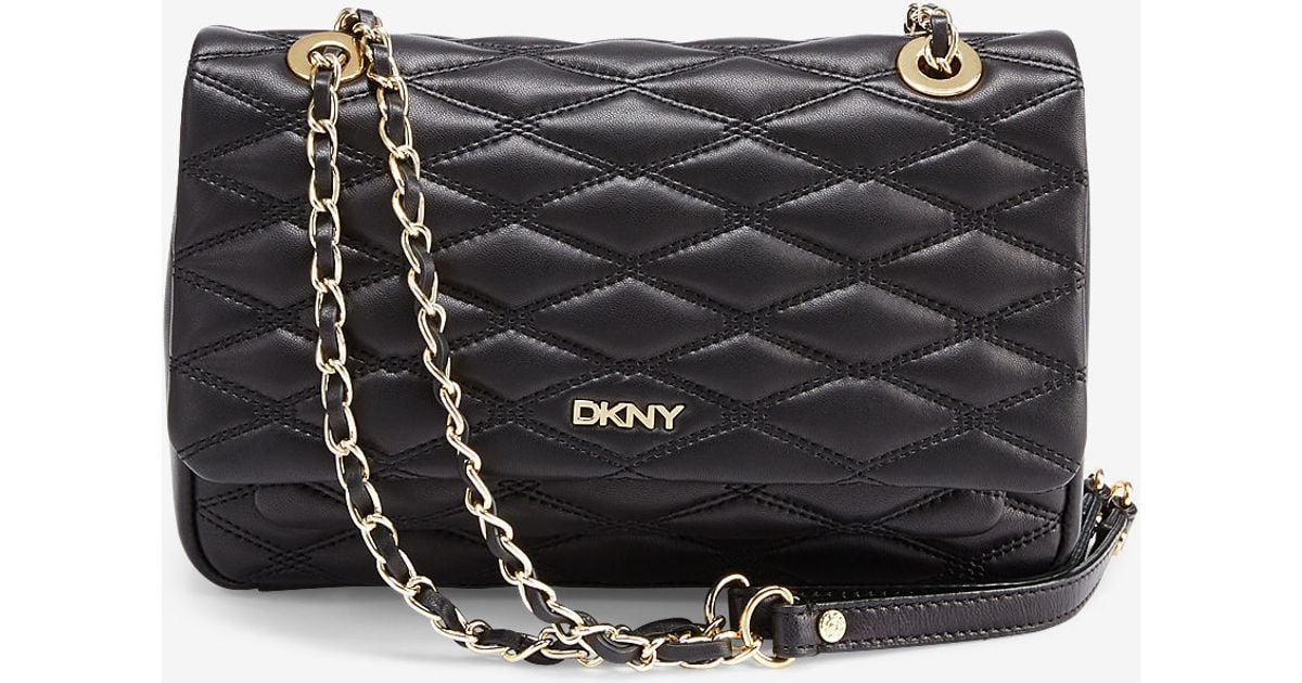 dkny black quilted bag