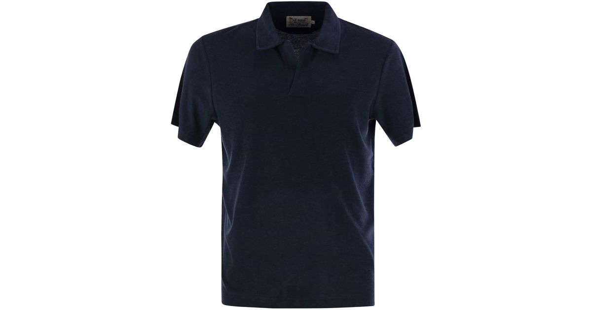 Tシャツ・カットソー MC2 Saint Barth JEREMY - Cotton terry polo shirt Mc2 Saint Barth Jeremy Cotton Terry Polo Shirt in Blue | Lyst
