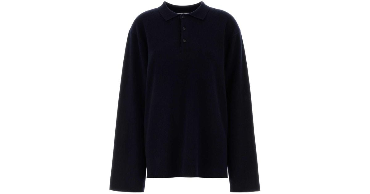 Extreme Cashmere Dark Stretch Cashmere Blend Alligator Polo Shirt