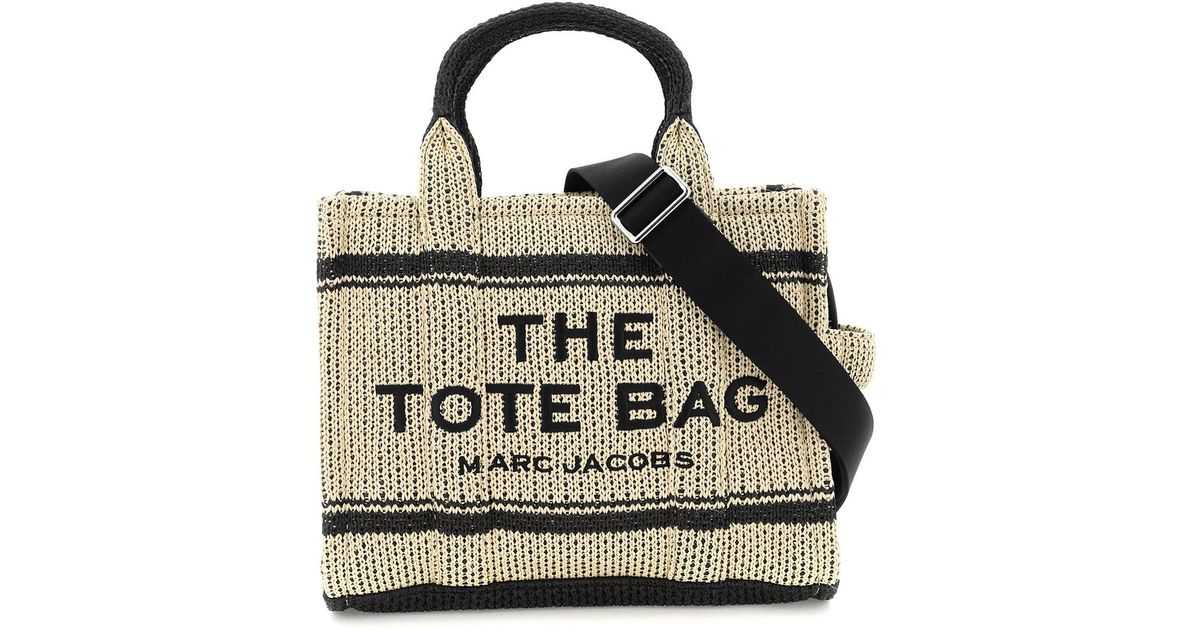 Marc Jacobs 'the Straw Jacquard Medium Tote Bag' in het Zwart Lyst NL