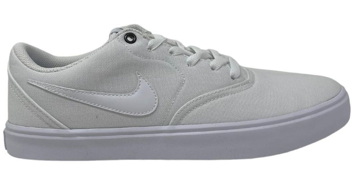 Nike Sb Check Solar Cnvs 843896 110 White Trainers in Gray for Men | Lyst