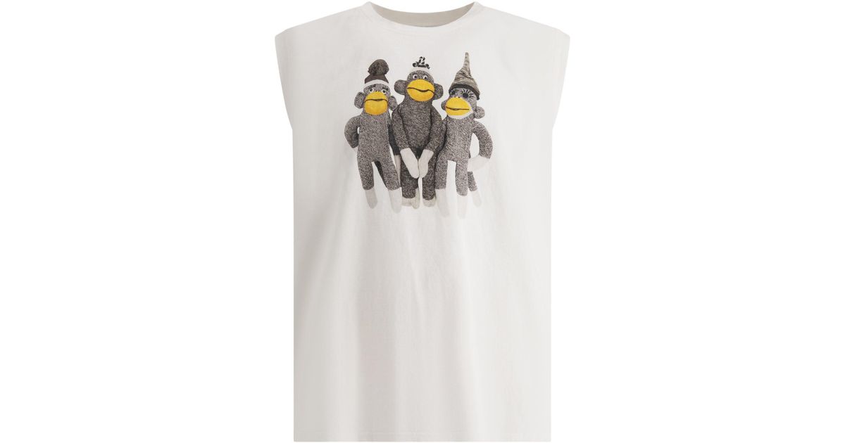 国内外ラッパーに超人気 KAPITAL Monkey Amigo ノースリーブTee kapital-White-Monkey-Amigo-T-